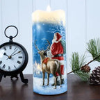 Starry Night Santa fiber optic candle