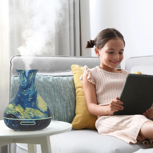 Aromatherapy Diffuser 300ml – Hydro-Dipped Design (Color & Pattern Varies)