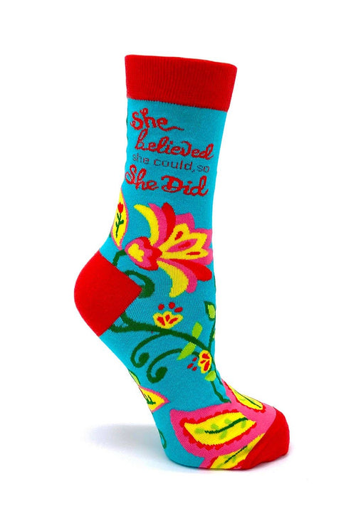 She Believed She Could, So She Did Women’s Crew Socks