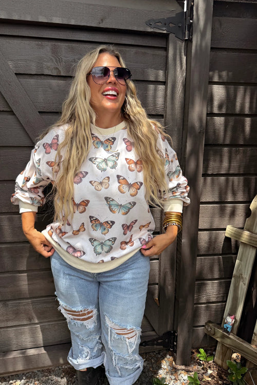 Butterfly Season Cozy Pullover
