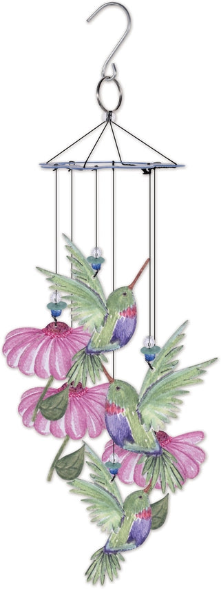 The Watercolor Hummingbird & Coneflower Chime