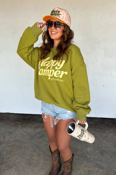 Happy Camper Get Outside Fleece Pullover