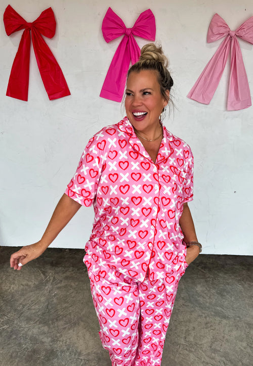 Valentine’s Luxe PJ Set – Hearts & Hugs Edition