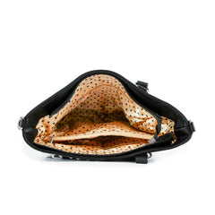 Midnight Bling Skull Rhinestone Tote Handbag