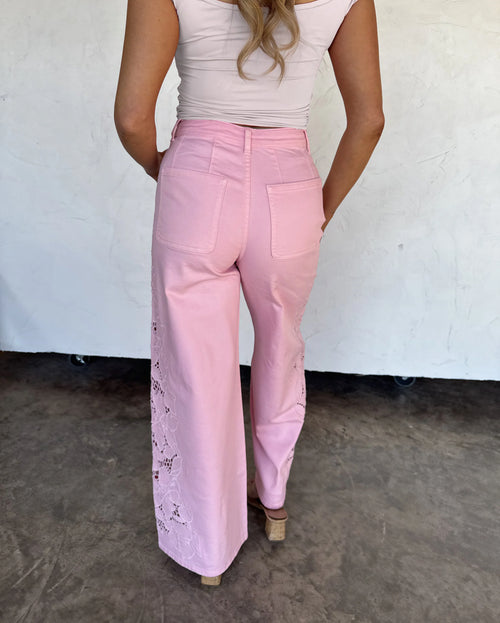 🚨 PREORDER: Blakeley Summer Floral Charm Wide Leg Jean