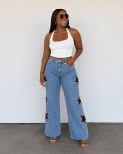 Sideline Star Wide Leg Jeans