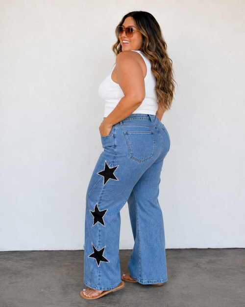 Sideline Star Wide Leg Jeans