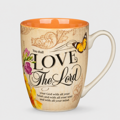 Mug Set 4pc Hope, Trust, Faith, Love Floral