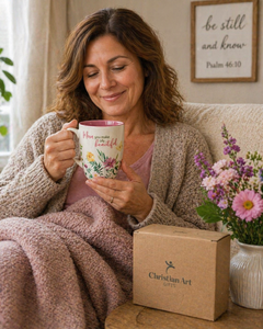 Mug Purple/White Floral Mom You Make Life Beautiful