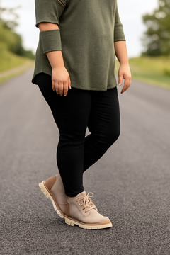 Corkys Campfire Boots – Sand Knit Lug-Sole Booties (7–11)