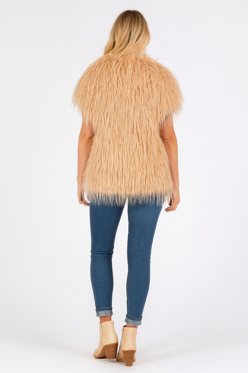 Glam Getaway Faux Fur Pull-Through Shawl