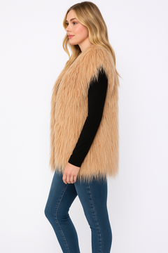 Glam Getaway Faux Fur Pull-Through Shawl