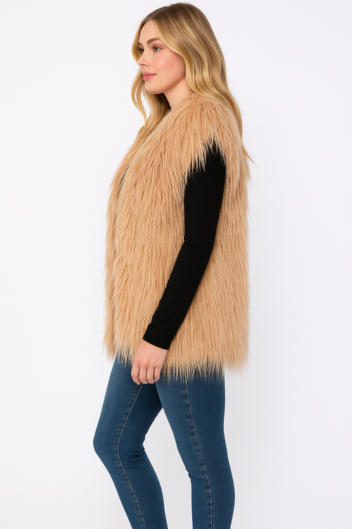 Glam Getaway Faux Fur Pull-Through Shawl