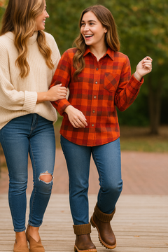 Cabin Cozy – Quilted Cuff Boots in Brown Oiled by Corkys