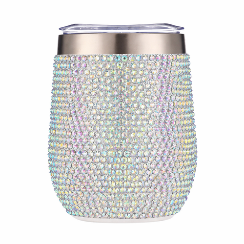 Sparkle With Heart Rhinestone Tumbler – 12 oz