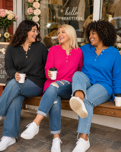 Cozy 4-Button Henley Sweater