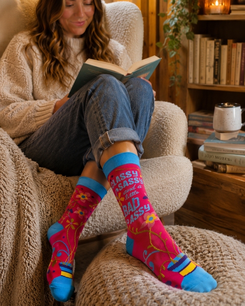 Classy Sassy and a Little Bad Assy Crew Socks