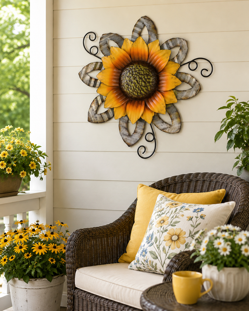 Sunflower Metal Wall Decor