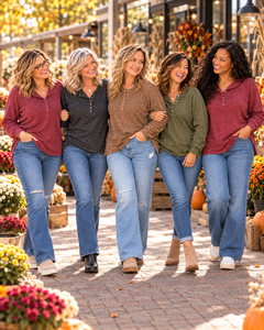 Dark Burgundy Brushed Hacci Oversized Henley Sweater