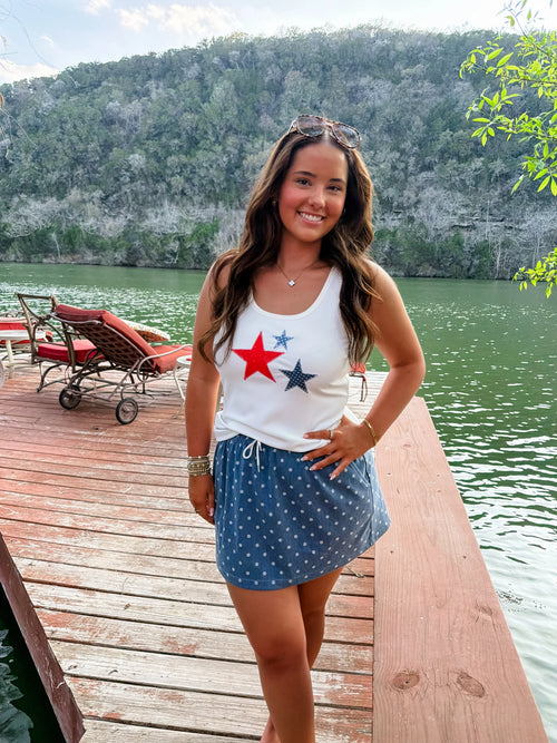 PREORDER - Indie Star Patch Ribbed Tank