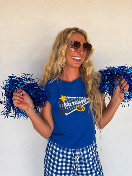 Go Team Fitted Football Tee
