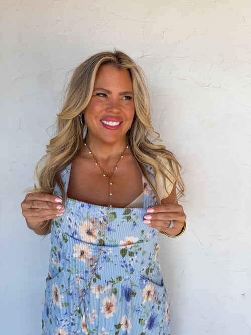 PREORDER- SPRING FLORAL KARLI BOHO OVERALLS