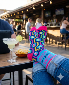 "Drinks Well with Others" Women's Novelty Crew Socks