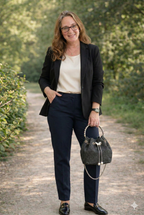Denim & Rhinestone Butterfly Drawstring Bucket Bag - Black