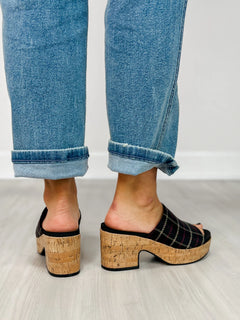 Corkys Totally Buggin Wedges in Black Plaid