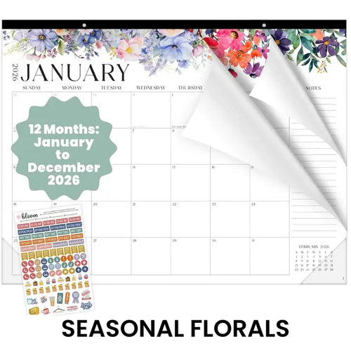 2026 Wall Calendar – Bloom Daily Planners (16" x 21")