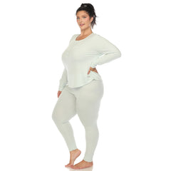 The Cozy Core Waffle Pajama Set β Soft, Stretchy Comfort for Cold Nights - Plus Size