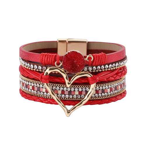 Sparkle & Heart Multi-Layer Magnetic Bracelet β The Perfect Gift of Love