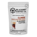 Blackout Coffee Co. Climax flavored coffee package on a white background