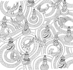 Zen Garden: Artist’s Sanctuary Coloring Book