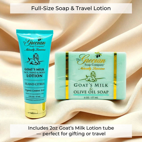 Goat Milk Soap & Organic Lotion Gift Set | Handmade Skincare Duo