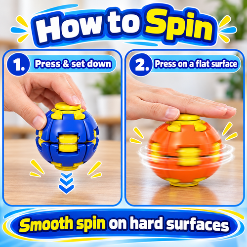 Press & Spin Gyro Fidget Ball