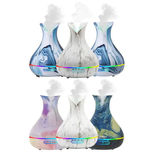Aromatherapy Diffuser 300ml – Hydro-Dipped Design (Color & Pattern Varies)