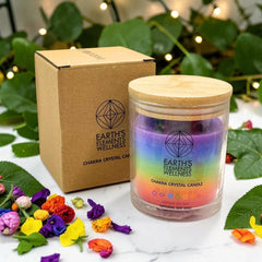 7 Chakra Crystal Candle