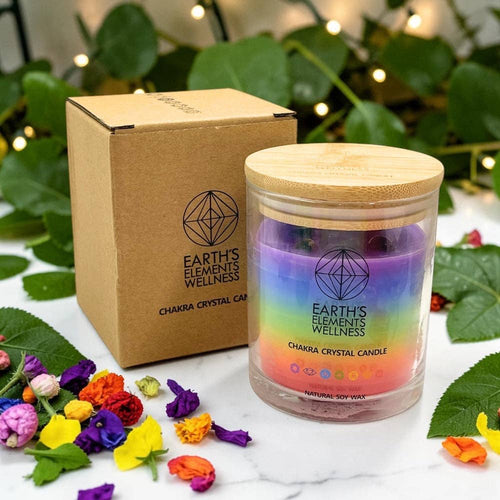 7 Chakra Crystal Candle
