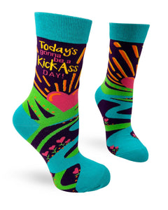 Today’s Gonna Be a Kick-Ass Day Women’s Crew Socks