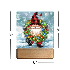 Gnome For the Holidays LED nightlight dimensions view