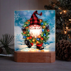 Gnome For the Holidays LED nightlight lit view