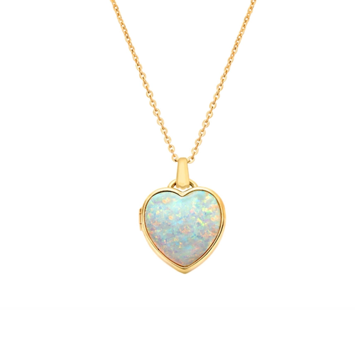 Heart of Opal Mia Locket front on white background