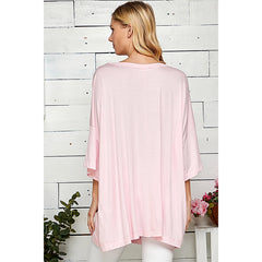 Oversized heart printed top - Highly Stretchy Top - Regular & Plus Size Tops