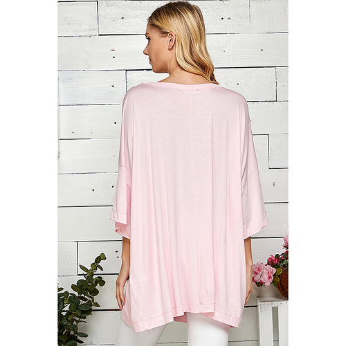 Oversized heart printed top - Highly Stretchy Top - Regular & Plus Size Tops