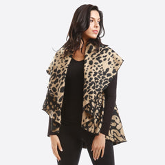Leopard Print Round Vest