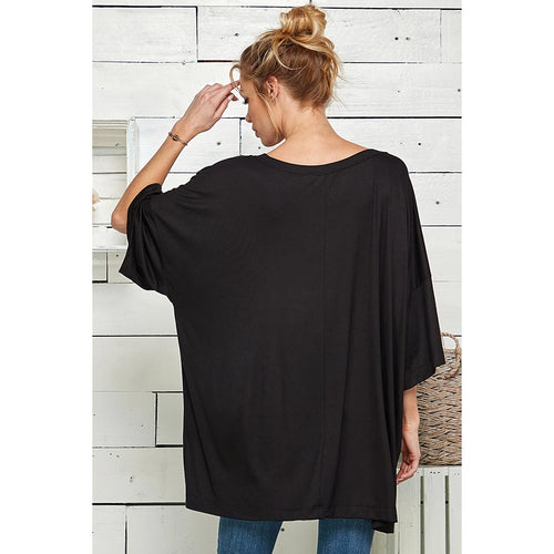 Oversized heart printed top - Highly Stretchy Top - Regular & Plus Size Tops