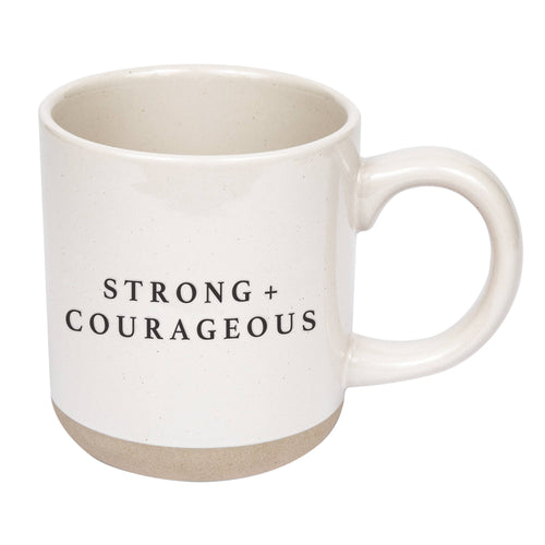 Strong + Courageous Stoneware Coffee Mug | 14oz
