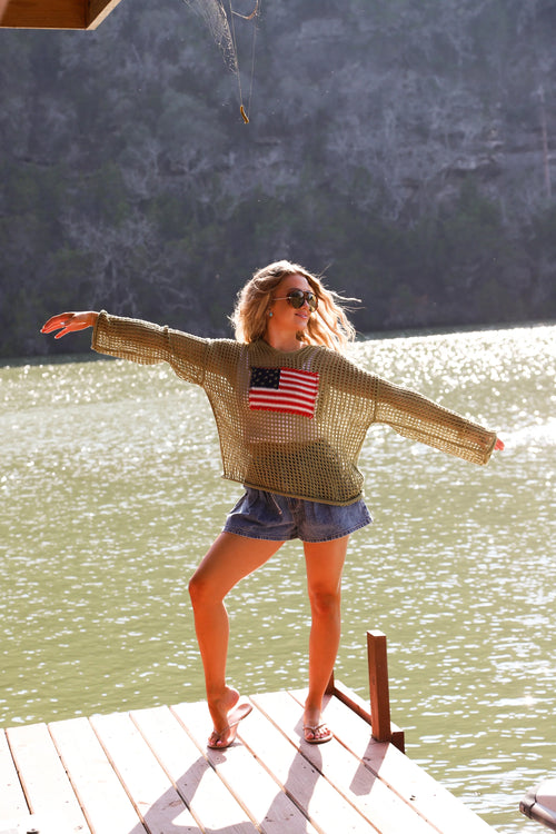 PREORDER - Freedom Flag Patch Pullover