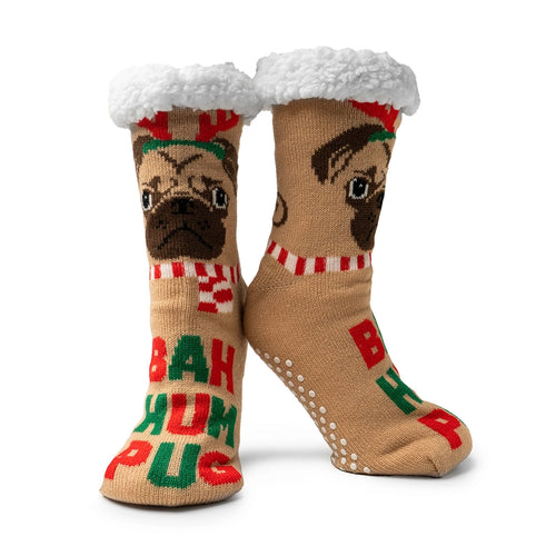 Two Left Feet® Mistletoes Slipper Socks – Holiday Cozy Collection